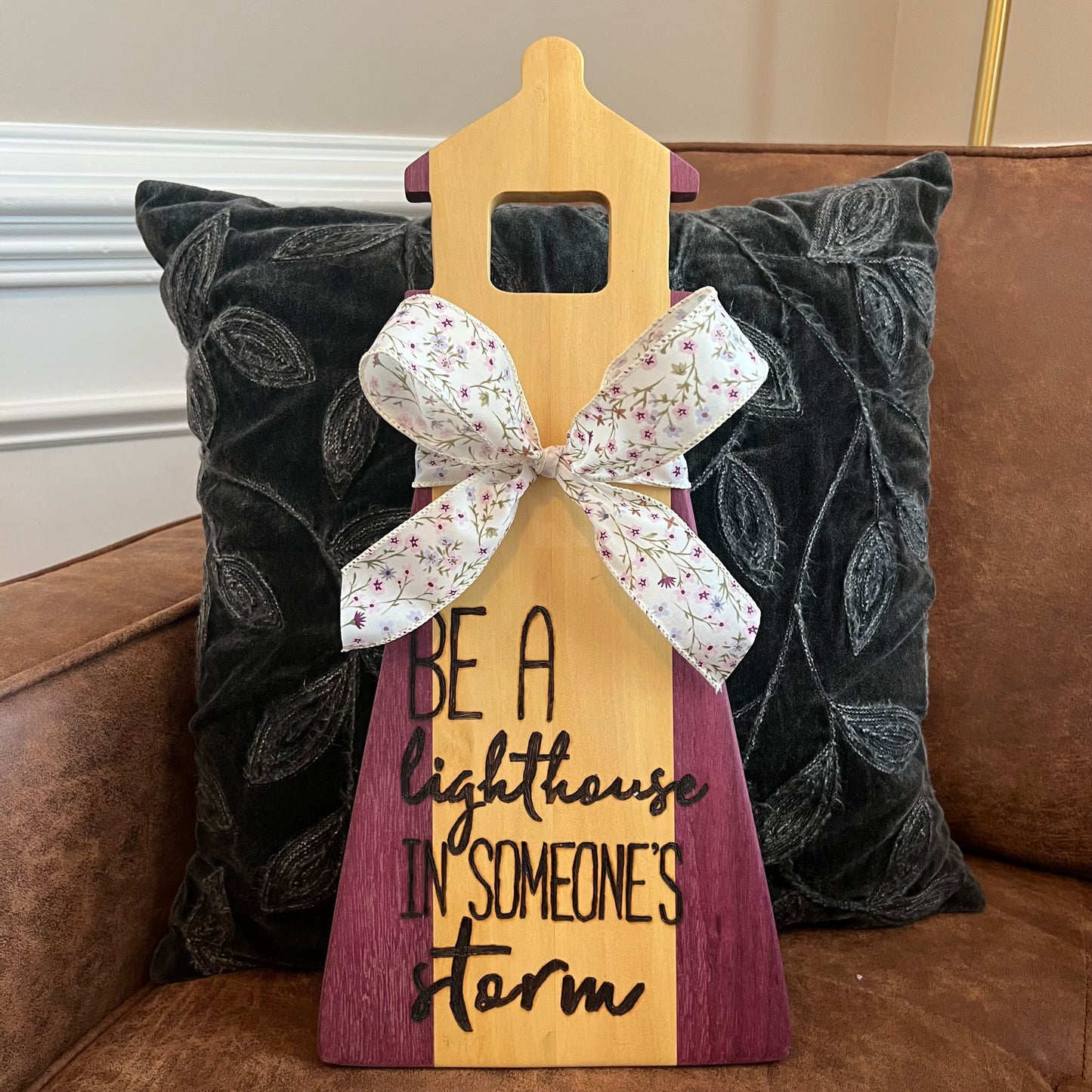 “Be a Lighthouse” Charcuterie Board – Purpleheart & Yellowheart