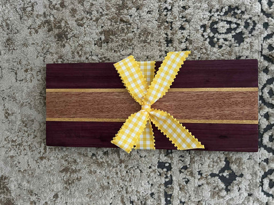 Purple Heart, yellow heart, okoume