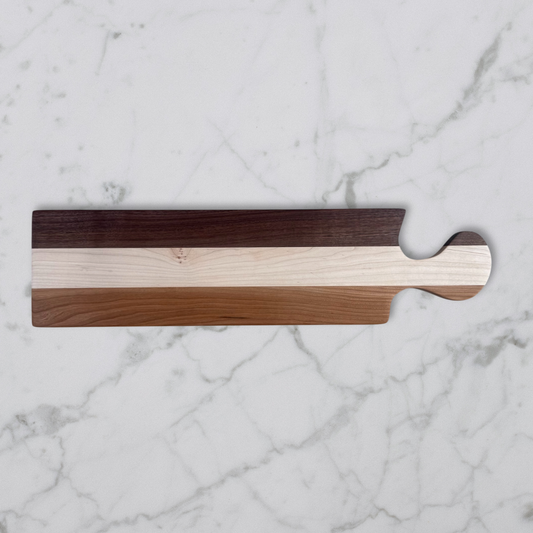 Handcrafted Walnut, Maple & Cherry Charcuterie Board