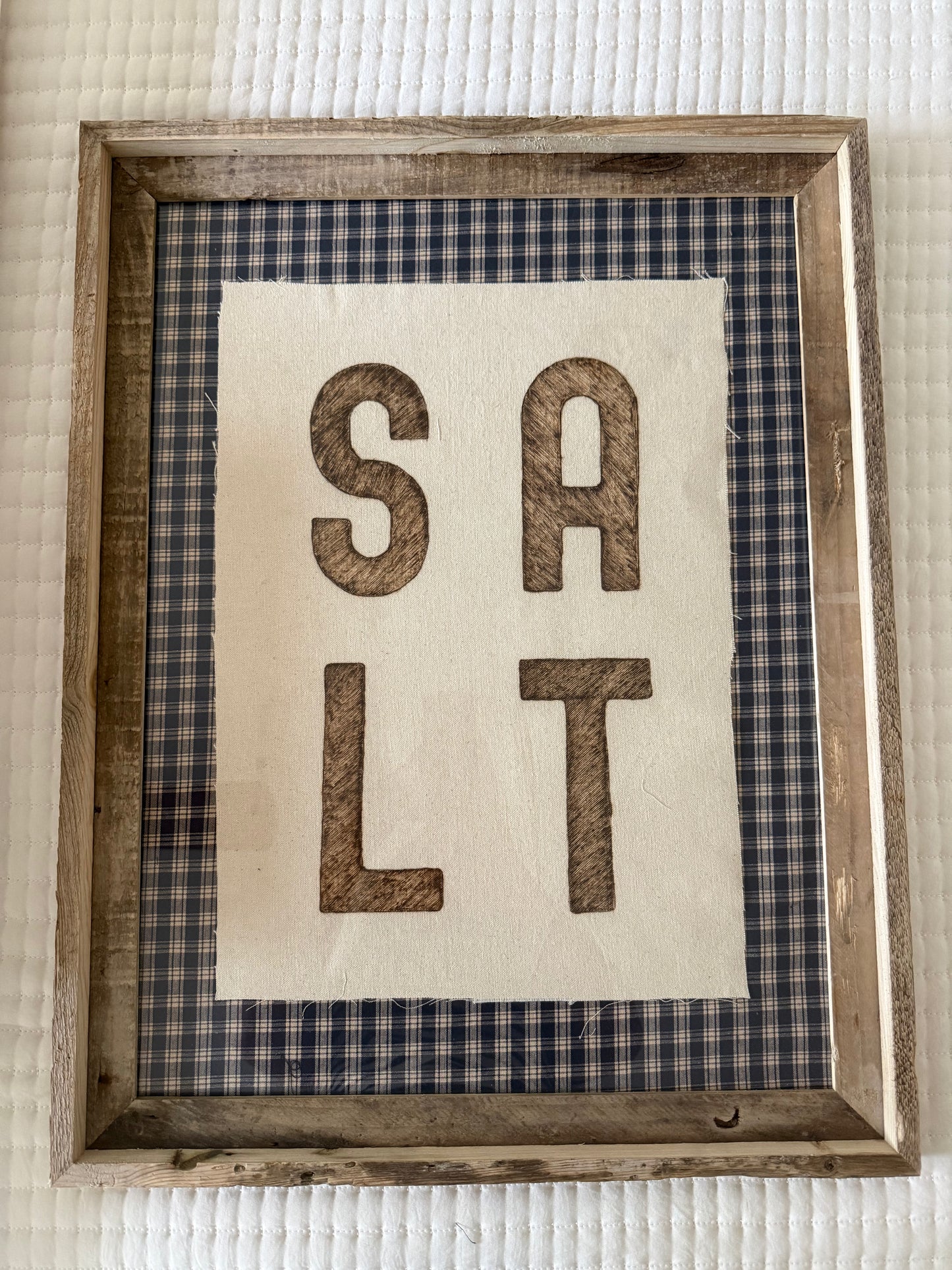 SALT | Hand-Burned Canvas Wall Art