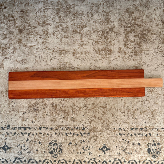 Handcrafted Padauk & Sycamore Charcuterie Board- 33.5
